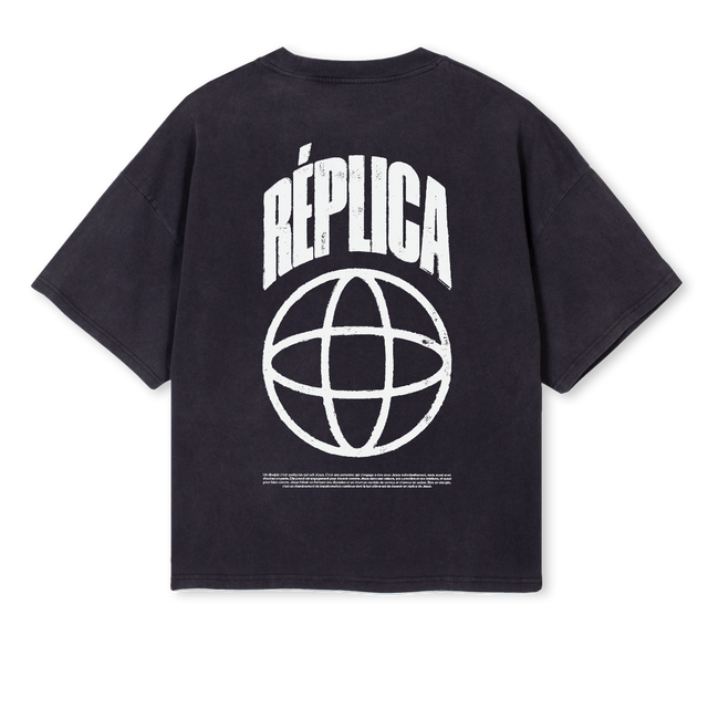REPLICAVBW Vintage Black Oversized Boxy Tee.