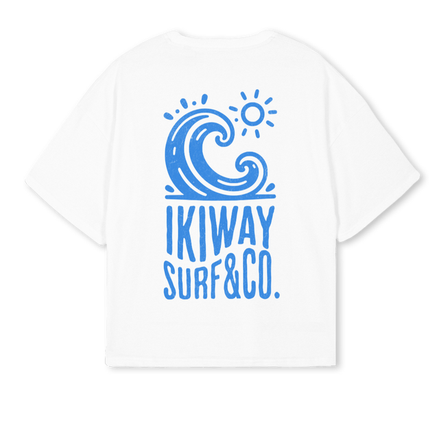 WAVE OBOXTEE WHITE White Oversized Boxy Tee.