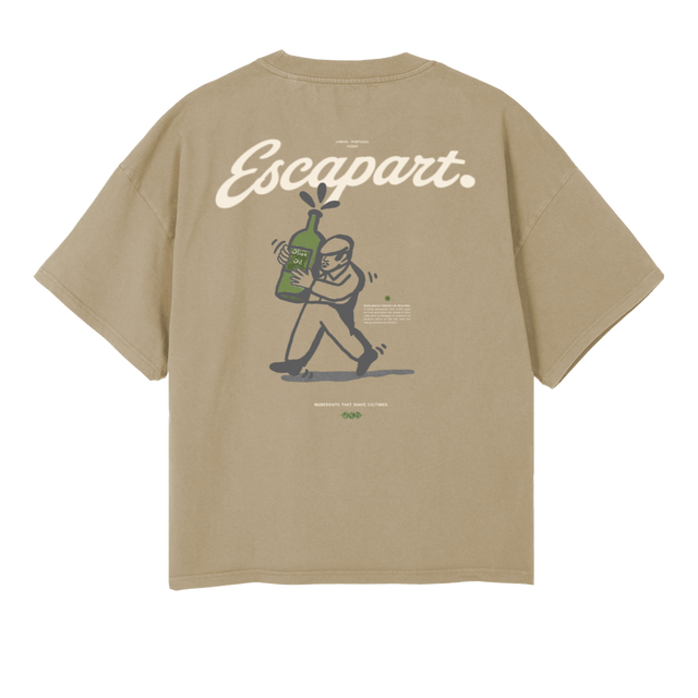 ESCAPART INGREDIENTS Vintage Dune Oversized Boxy Tee.