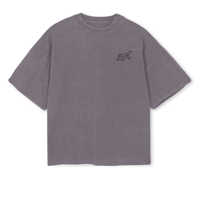 GREYESTRELLA Pigment Grey Oversized Boxy Tee.