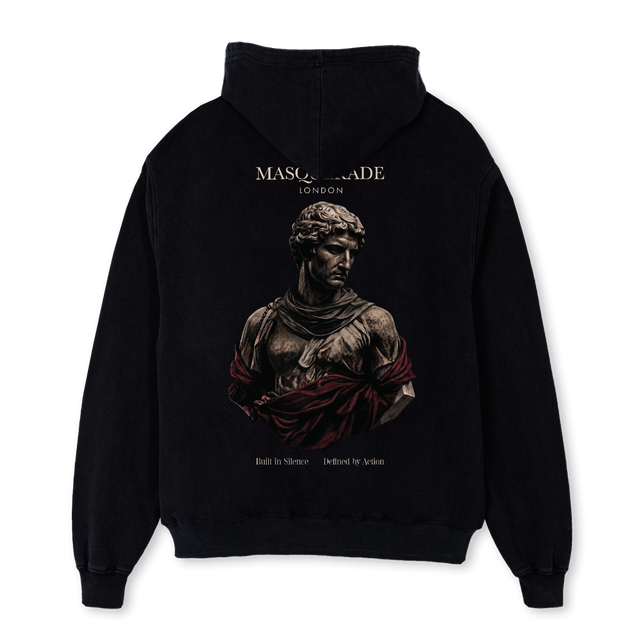 TIMELESS DISP Black Oversized Hoodie.