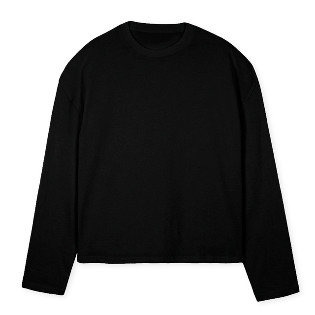 ESB Black Oversized Boxy LS Tee.