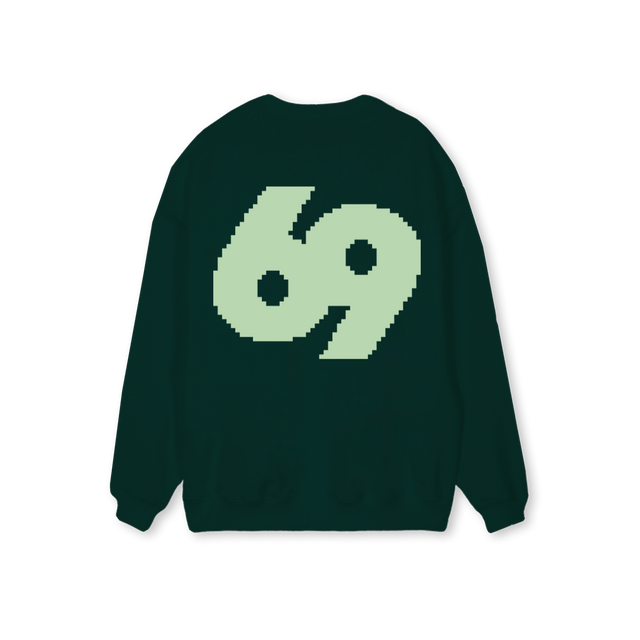 SIXTYNINEDIGITALCREW Wild Green Regular Crewneck Sweater.