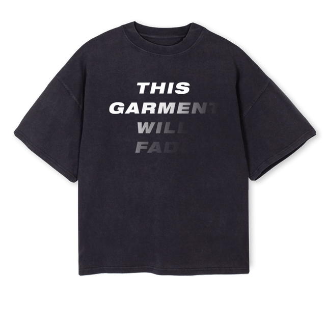 FPTONETWENTYFIVE Vintage Black Oversized Boxy Tee.
