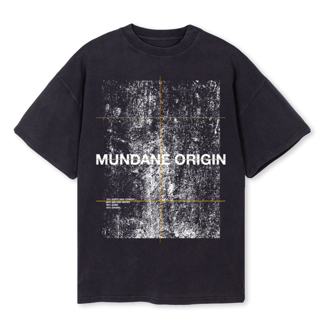 CONCRETETEE Vintage Black Oversized Tee.