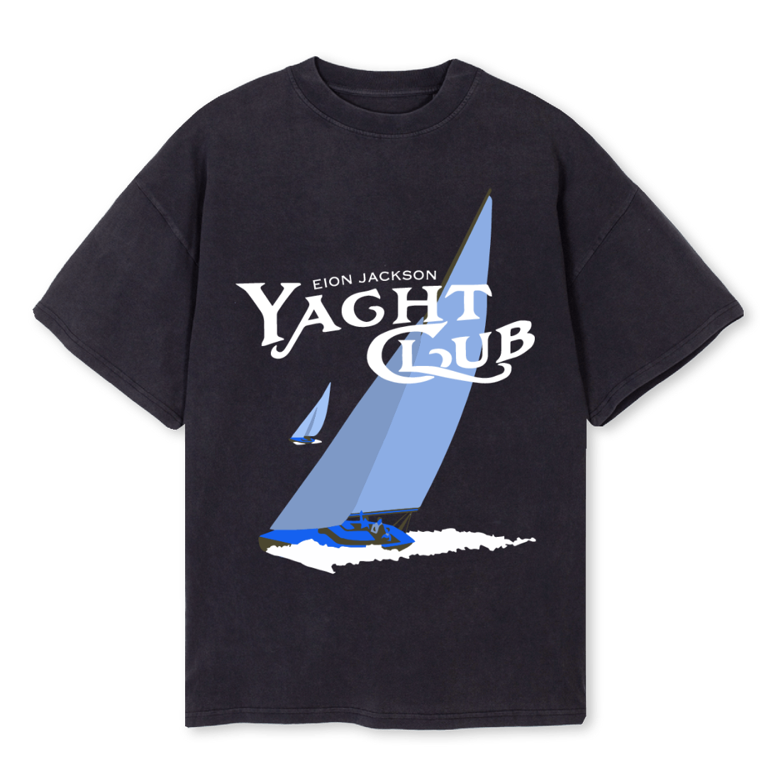 YACHT Vintage Black Oversized Tee. – WATC STUDIO