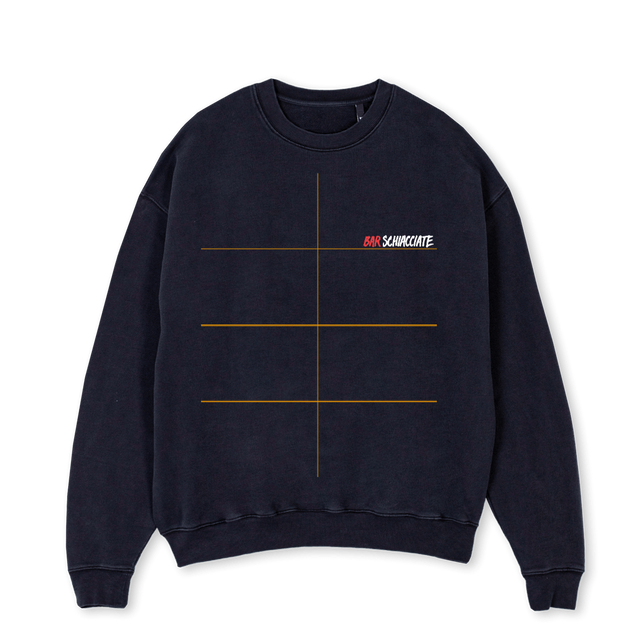 BARSCHIA Vintage Black Oversized Crewneck Sweater.