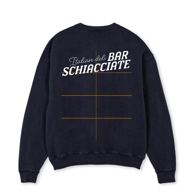 BARSCHIA Vintage Black Oversized Crewneck Sweater.