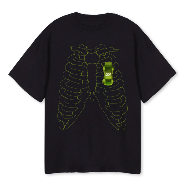 EMANATION Black Oversized Tee.