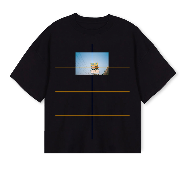 BEATHOTEL Black Oversized Boxy Tee.