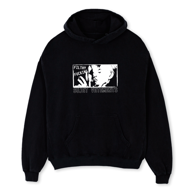 FILTHYHOODIE Black Oversized Hoodie.