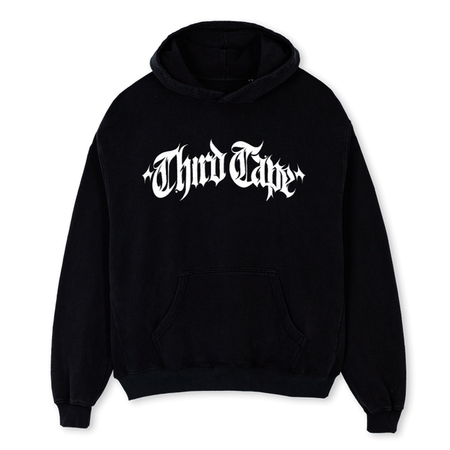 GOTHIQUEWHITE Black Oversized Hoodie.