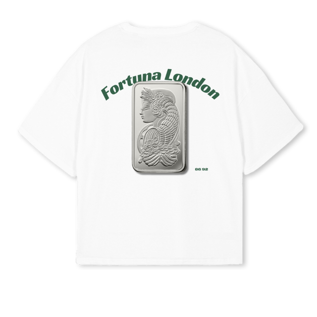 BULLIGREEN White Oversized Boxy Tee.