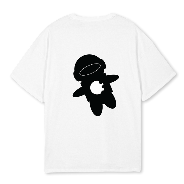 PLUTOWHITE White Oversized Tee.
