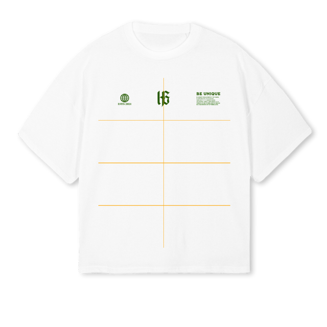 UNIQUE White Oversized Boxy Tee.