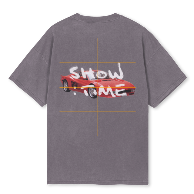 VROOM Pigment Grey Oversized Tee.