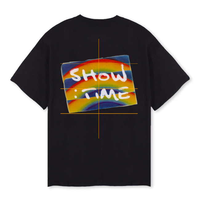 RAINBOW Black Oversized Tee.