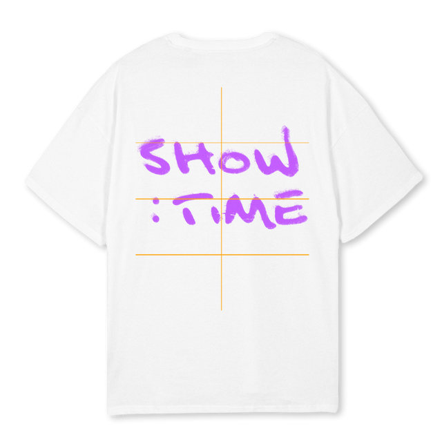PURPLEPOP White Oversized Tee.