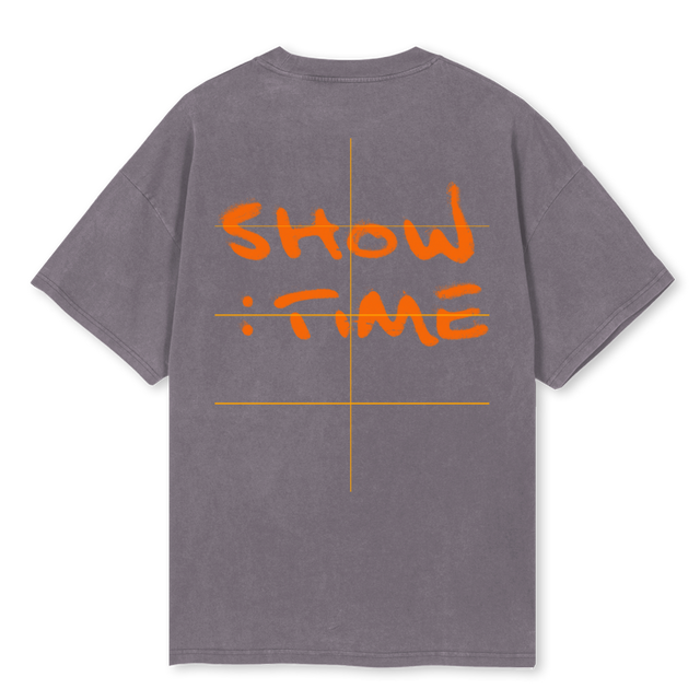 CLEANORANGE Pigment Grey Oversized Tee.
