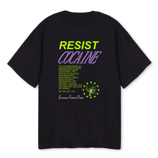 RESISTBLACK Black Oversized Tee.