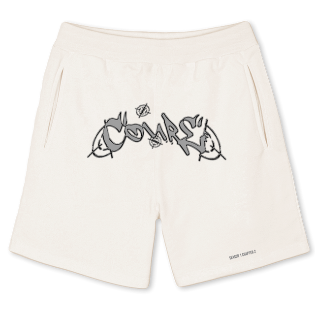 TARGETSHORTCOURE Vintage White Sweatshorts.