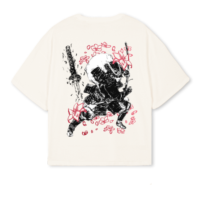 SAMURAIBLOSSOM Vintage White Oversized Boxy Tee.