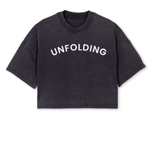UFWHITE Vintage Black Cropped Oversized Tee.