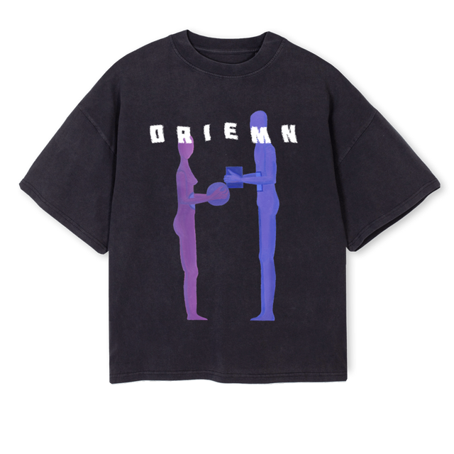 DRIEMN Vintage Black Oversized Boxy Tee.