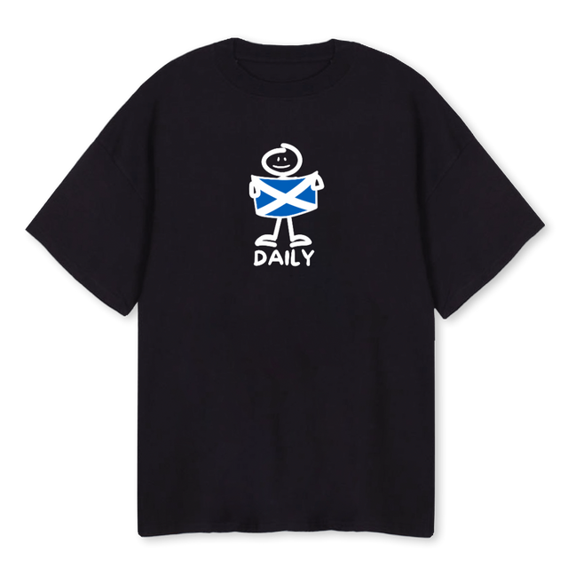 DAILYEURO Black Oversized Tee.