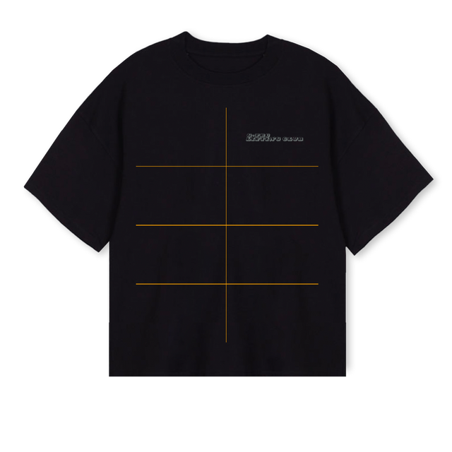 GTCTSTLFCL Black Oversized Boxy Tee.