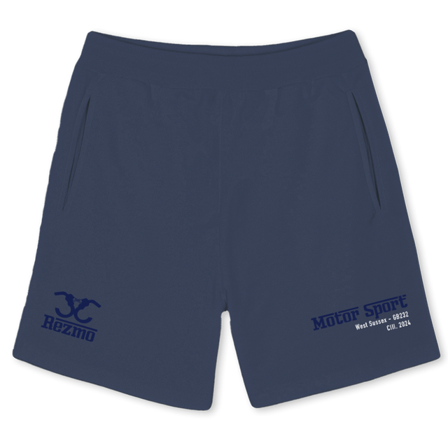 NAVYMOTORSPORT Navy Blue Sweatshorts.