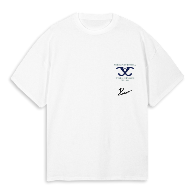 MOTORSPOBOTTEGAWHITE White Oversized Tee.