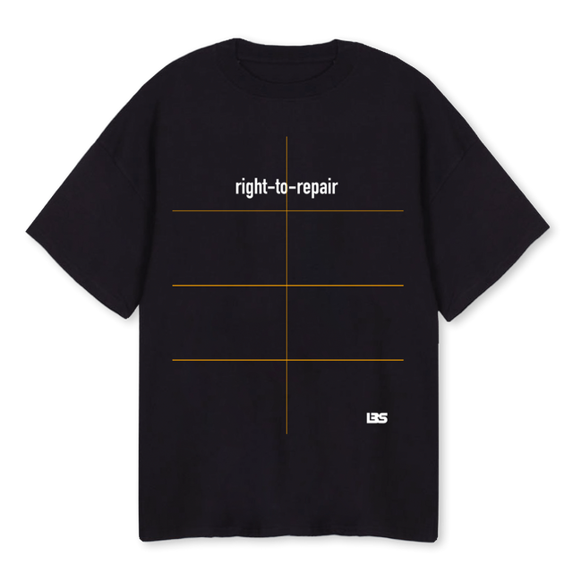 RIGHTTOREPAIR Black Oversized Tee.