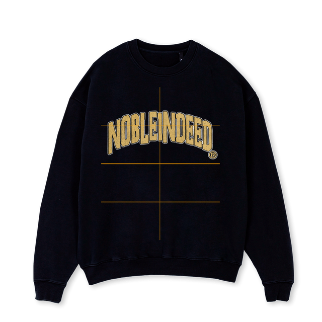NOBLE Black Oversized Crewneck Sweater.