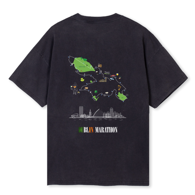 DUBLINMARA Vintage Black Oversized Tee.