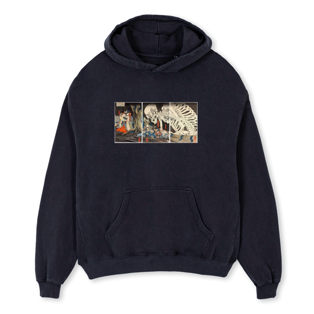 JPNHOODIE Vintage Black Oversized Hoodie.