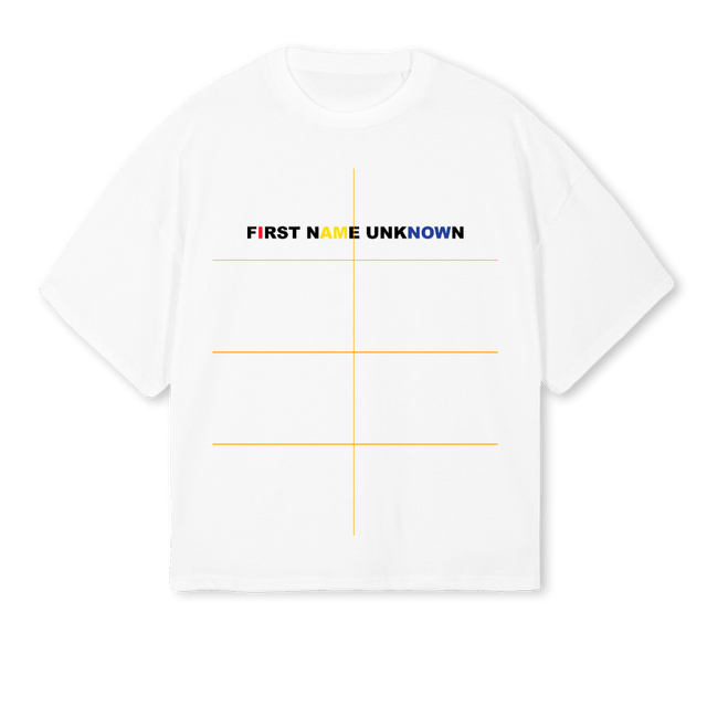 FNUFIVE White Oversized Boxy Tee.