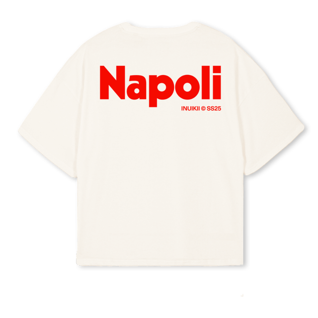 NAPOLITWO Vintage White Oversized Boxy Tee.