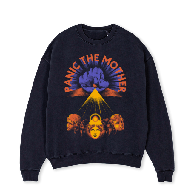 PTMMENTALSWEAT Vintage Black Oversized Crewneck Sweater.