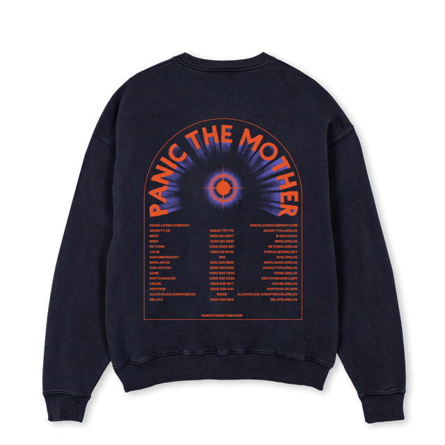 PTMMENTALSWEAT Vintage Black Oversized Crewneck Sweater.