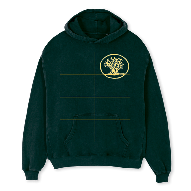 POMONAHOODIEOLIVETRE Wild Green Oversized Hoodie.
