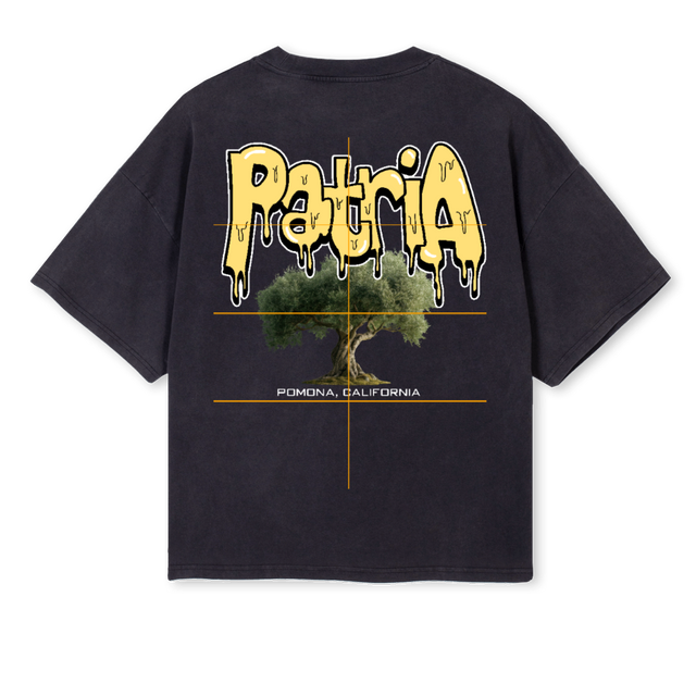 POMONAOLIVETREE Vintage Black Oversized Boxy Tee.