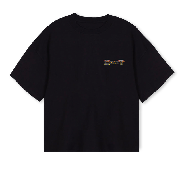 RENNA Black Oversized Boxy Tee.