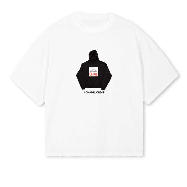 CHANELORDIETEE White Oversized Boxy Tee.