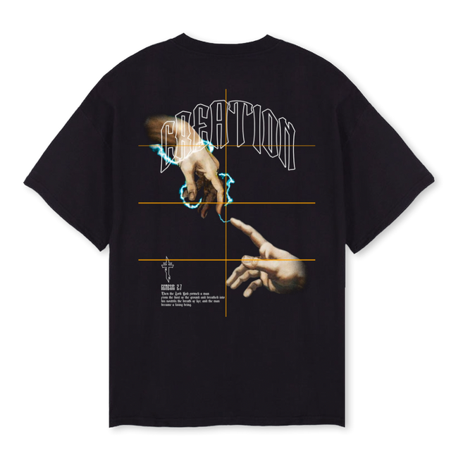 SPARK Black Oversized Tee.