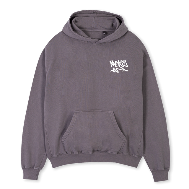 TRISTARPURPLEHOODIE Pigment Grey Oversized Hoodie.