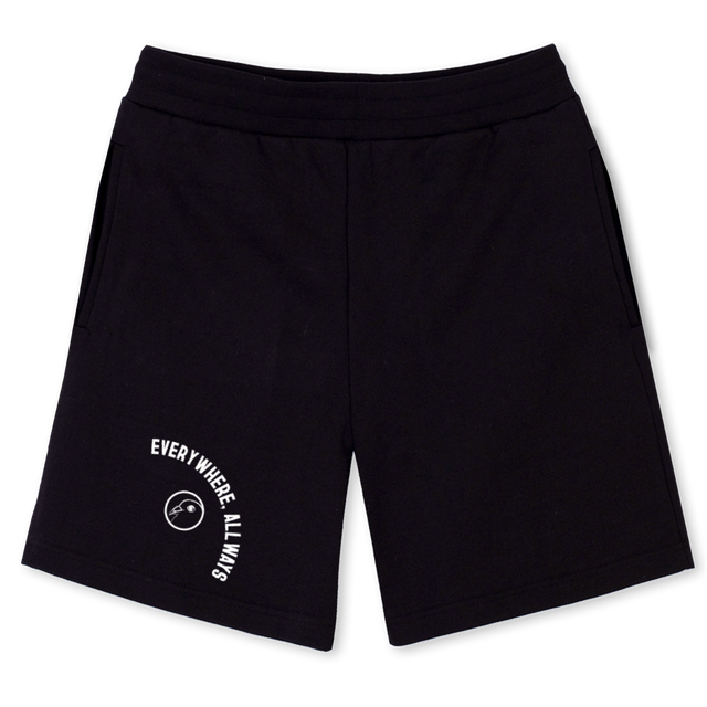 CURVEDSHORTCORE Black Relaxed Sweatshorts.