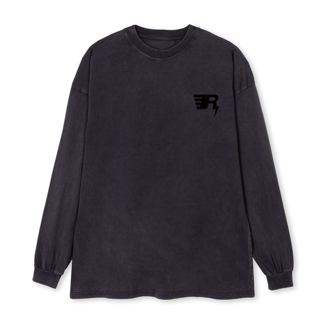 BVL Vintage Black Oversized LS Tee.