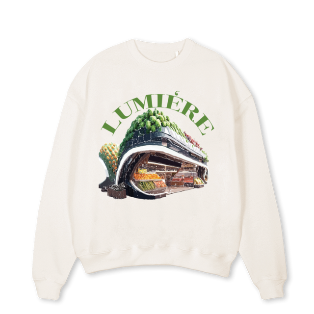 LCS Vintage White Oversized Crewneck Sweater.