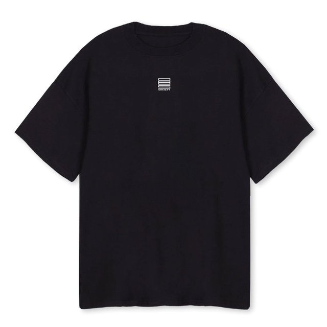 GHOSTYNIGHT Black Oversized Tee.